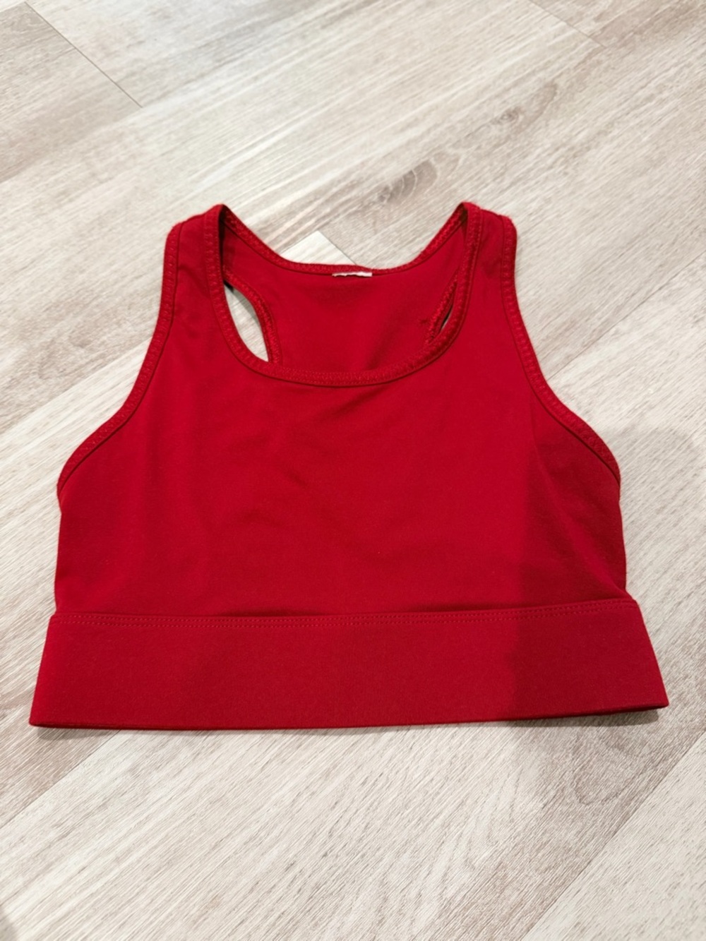Fabletics Red Racerback Sports Bra XXS